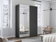 Шкафы-купе 2-х дверные, Шкаф Прайм дуо ДСП+зеркало 2300 х 1600 х 570