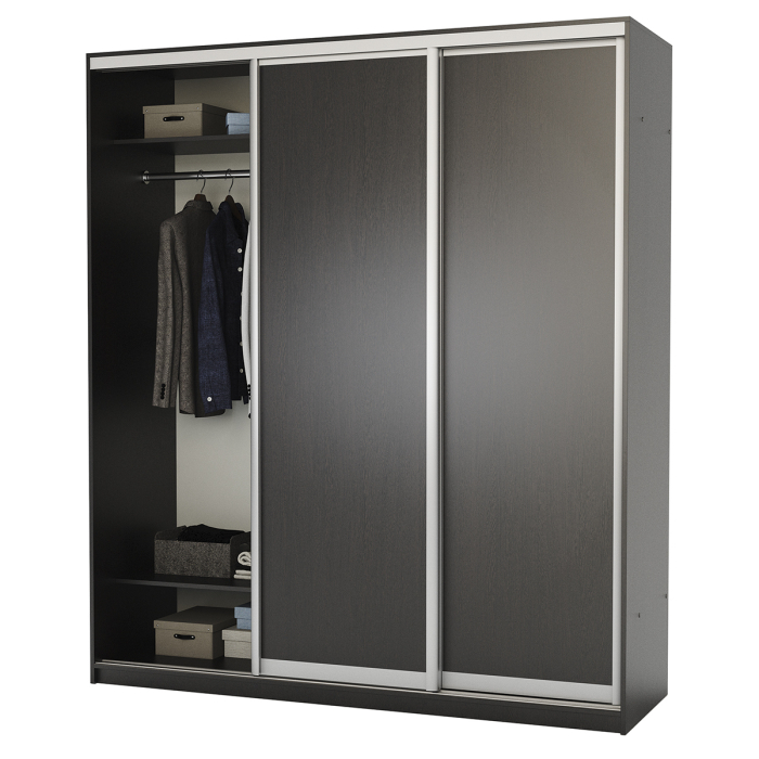 Шкафы-купе, Шкаф-купе 3-х дв. Премиум с полками и со штангами 190х60х220