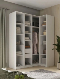 Угловой шкаф для одежды распашной с ящиками, София, 2200х900х1700мм