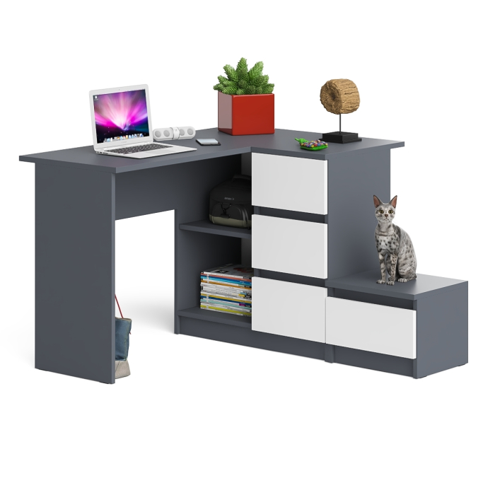 Угловые, Угловой компьютерный стол Мори МС-16 правый с тумбой ТМП400