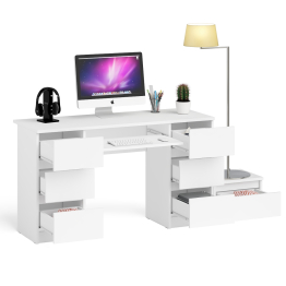 Компьютерный двухтумбовый стол Мори с дополнительной тумбой