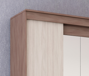 ЛДСП Шкаф-купе АГАТ Ясень Шимо