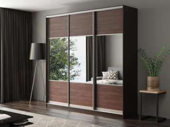 Шкаф-купе Айсберг 240 ВЕНГЕ (шамони темный/комбинированный)