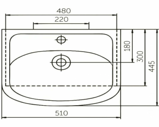 Тумба с раковиной  Francesca Avanti Империя 50 белый (2 двери, ум. Уют 50)