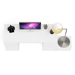 Компьютерный двухтумбовый стол Мори с дополнительной тумбой