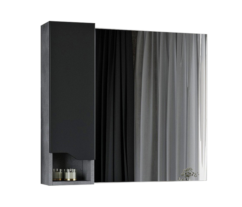 Шкафы с зеркалом, Зеркало-шкаф Francesca Avanti Венеция Неаполь 80  (левый)