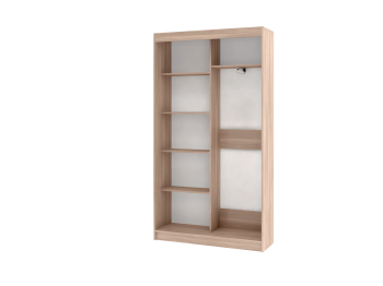 Шкаф купе РИФ-2 ЗЕРКАЛО вариант 4 габарит 1300х400х2500