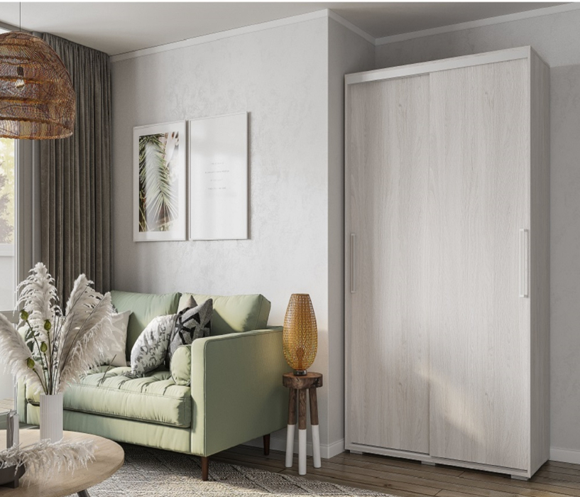 Шкафы-купе, Шкаф-купе Мебелони ШКК-11, ясень белый