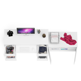 Двухтумбовый компьютерный стол Мори МС-2 с широкой тумбой на 900