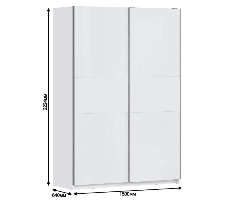 Прямые, Шкаф-купе (1500) Медея СБ-2907