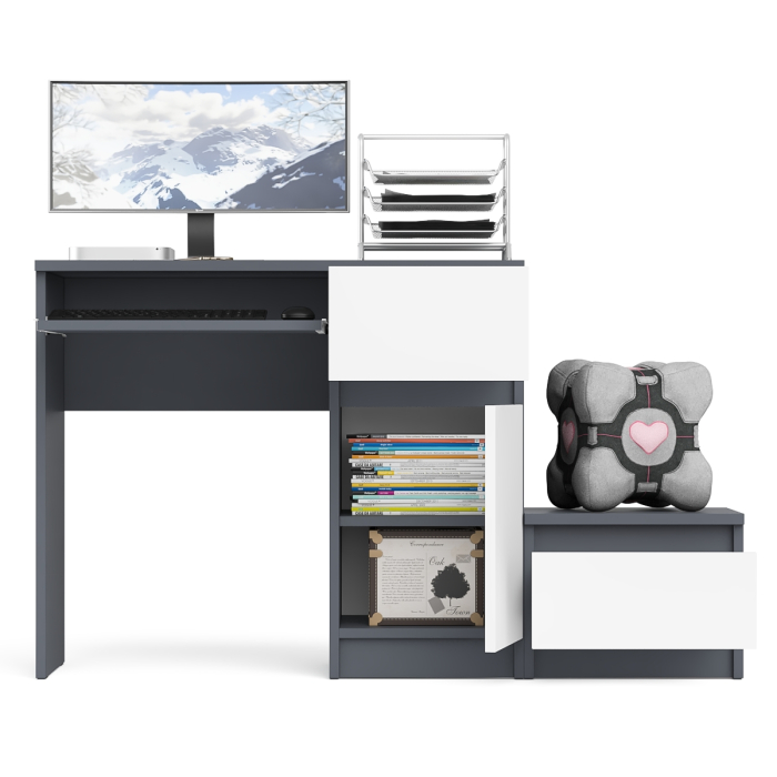 Прямые компьютерные столы, Компьютерный стол МС-1 правый с тумбой Мори