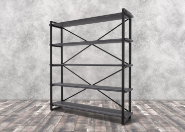 Стеллаж Айсберг Лофт 160х182-2 черный