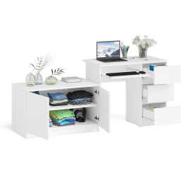 Тумба Мори МА900.1 и стол компьютерный МС-6 ящики справа