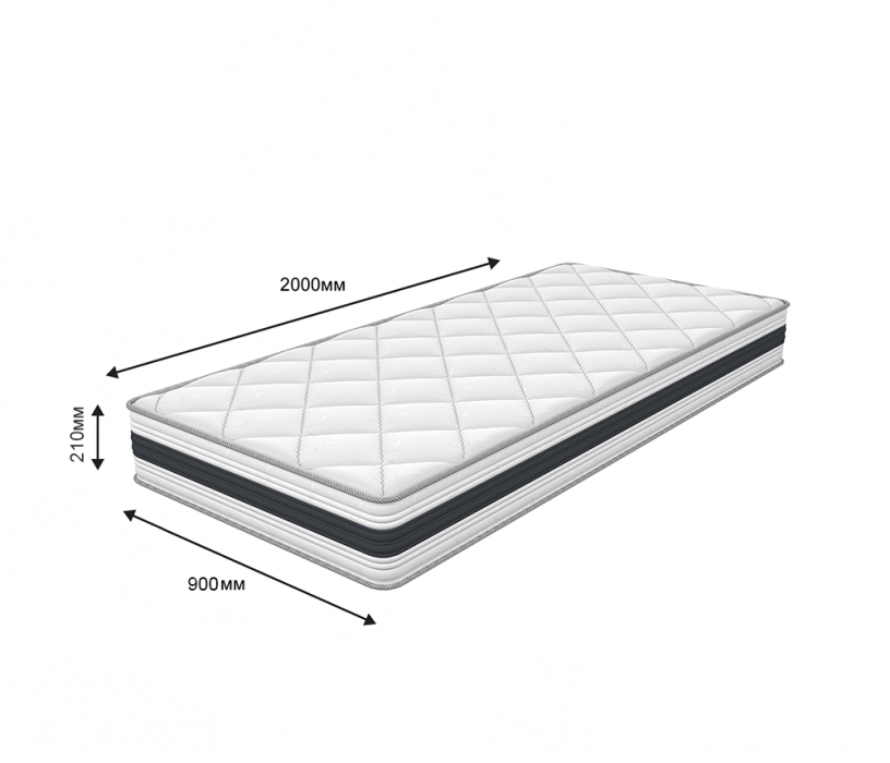 900 x 2000, Матрас ARMOS Ясон Hard (Трикотаж 3D) 90х200 см