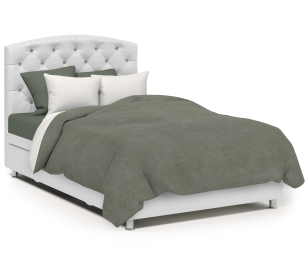 Кровать тахта Премиум Люкс 90 с подъемным механизмом, рогожка / экокожа