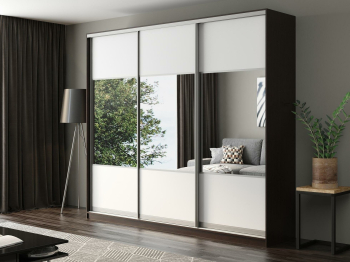 Шкаф-купе Айсберг 270 ВЕНГЕ (белый/комбинированный)