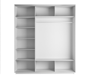 Шкаф-купе Экспресс Медиум (2 зеркала) трио 2400 x 2400 x 600