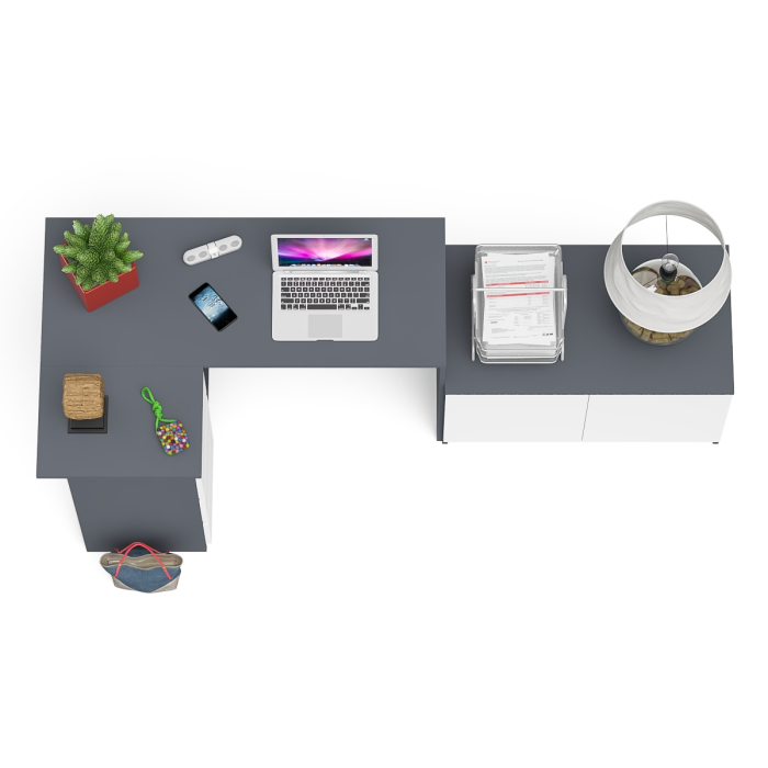 Угловые, Компьютерный угловой стол левое исполнение с широкой тумбой Мори МА-900