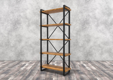 Стеллаж Айсберг Лофт 80х182-2 черный