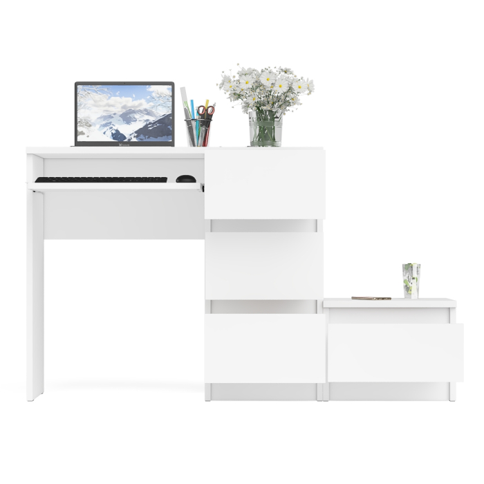 Прямые компьютерные столы, Стол компьютерный Мори МС-6 правое исполнение с тумбочкой 400-1