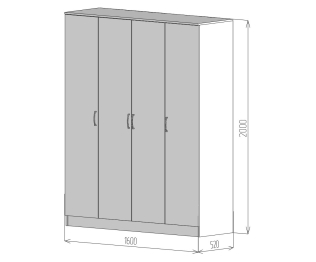 Шкаф Фреш прямой ПФР 4-1