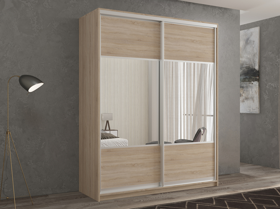 Шкафы-купе 2-х дверные, Шкаф-купе 2х дверный Кааппи 6 120х45