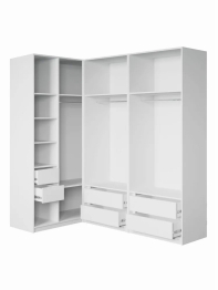 Угловой шкаф для одежды распашной с ящиками София 2200х2100х1300 мм