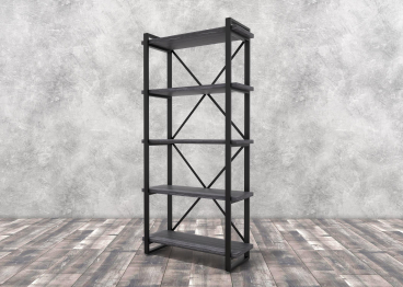 Стеллаж Айсберг Лофт 80х182-2 черный