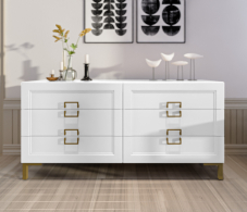 Комоды, Комод Ассоль СБ-3435 Белый/МДФ Белый