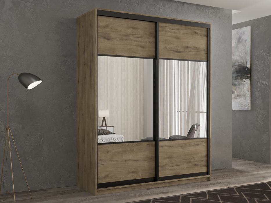 Шкафы-купе 2-х дверные, Шкаф-купе 2х дверный Кааппи 6 120х45