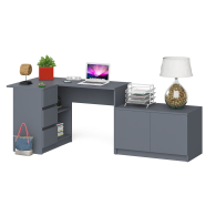 Угловые, Компьютерный угловой стол левое исполнение с широкой тумбой Мори МА-900