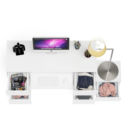 Компьютерный двухтумбовый стол Мори с дополнительной тумбой