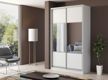 Шкаф купе 2-х дверный Айсберг 120 комбинированный