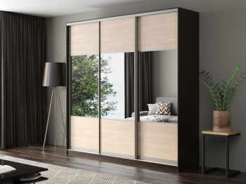 Шкаф-купе Айсберг 240 ВЕНГЕ (шамони светлый/комбинированный)