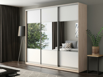 Шкаф-купе Айсберг 270 ШАМОНИ СВЕТЛЫЙ (белый/комбинированный)