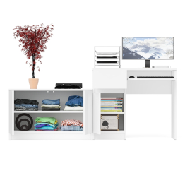 Компьютерный стол ящик и дверка Мори МС-1 левый с широкой тумбой 900