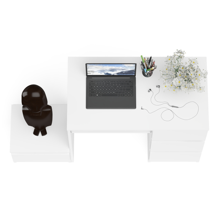 Прямые компьютерные столы, Стол компьютерный Мори МС-6 правое исполнение с тумбочкой 400-1