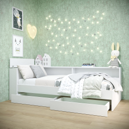 Набор Кровать Ксения 900 с ящиками и прикроватным блоком