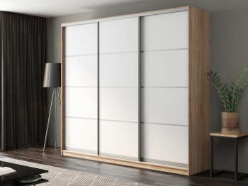 Шкаф-купе Айсберг 270 СОНОМА (белый/глухой)