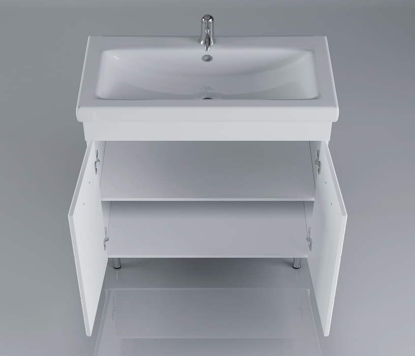 Тумбы с раковиной для ванны, Тумба с раковиной Francesca Avanti  Кубо 80