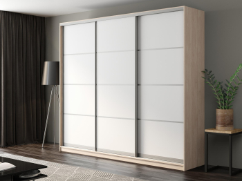 Шкаф-купе Айсберг 270 ШАМОНИ СВЕТЛЫЙ (белый/глухой)