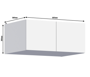 Леон шкаф навесной 2 дв 80х36 см