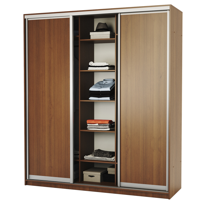 Шкафы-купе, Шкаф-купе 3-х дв. Премиум с полками и со штангами 190х60х220