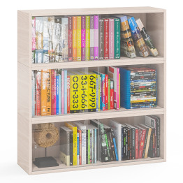 Три книжные полки КН1 со стеклянными сдвижными дверками