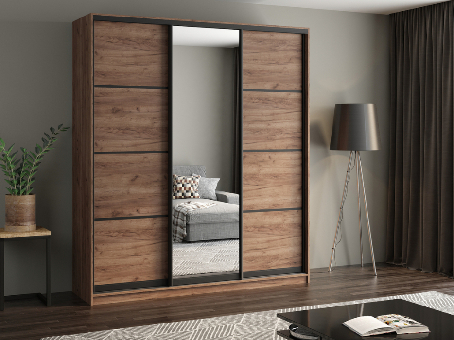 Шкафы-купе, Шкаф купе 3-х дверный АЙСБЕРГ ЛОФТ 200 +зеркало