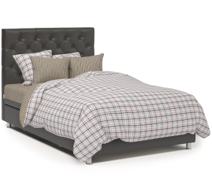 Кровать тахта Шармэль 90 с подъемным механизмом, рогожка / экокожа