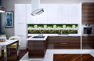 Кухонный фартук Белая орхидея 2000x600x1.5 мм глянец