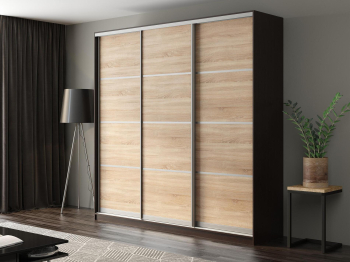 Шкаф-купе Айсберг 240 ВЕНГЕ (сонома/глухой)