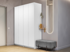 Шкафы распашные, Распашной шкаф Локер 800+800 с ящиками и полками слева