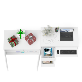 Компьютерный стол три ящика слева с тумбой 900 Мори